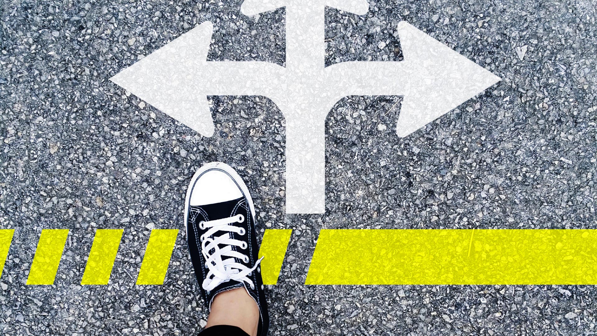 Direction sign on street