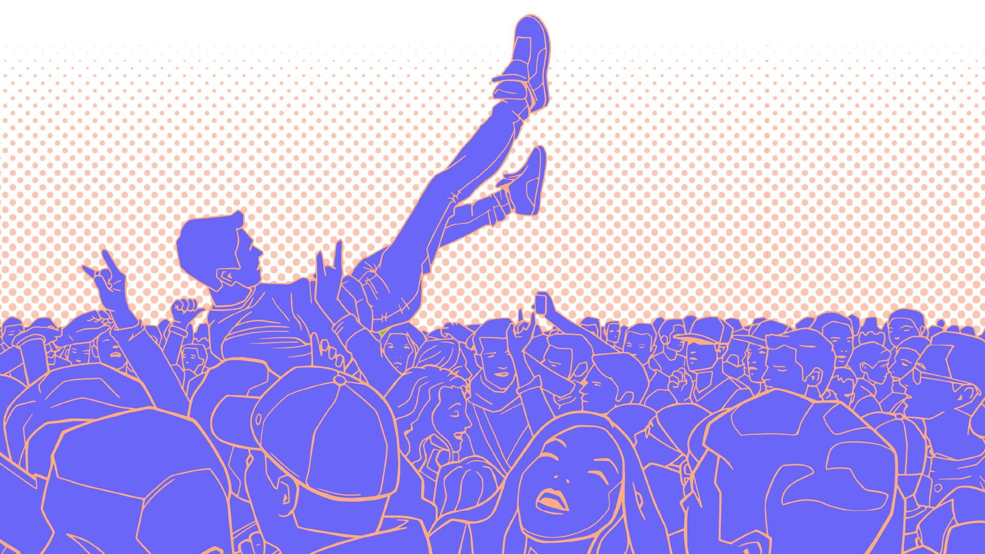person crowdsurfing
