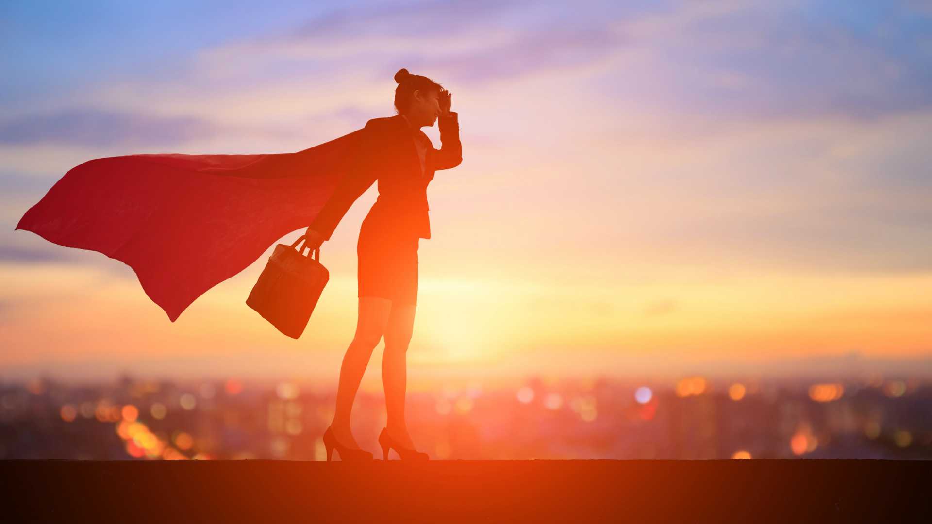 businesswoman as superhero