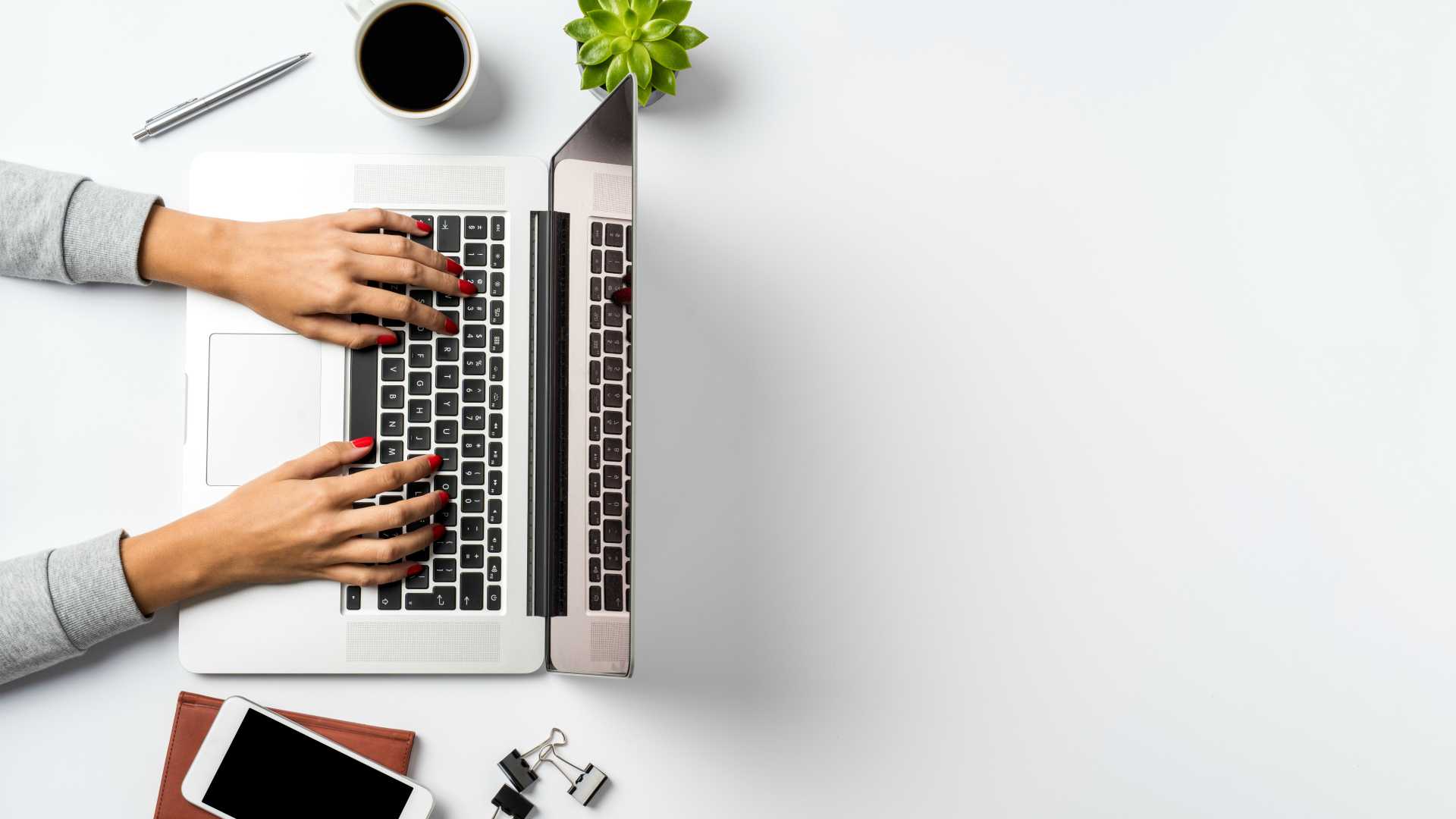 woman working on a laptop