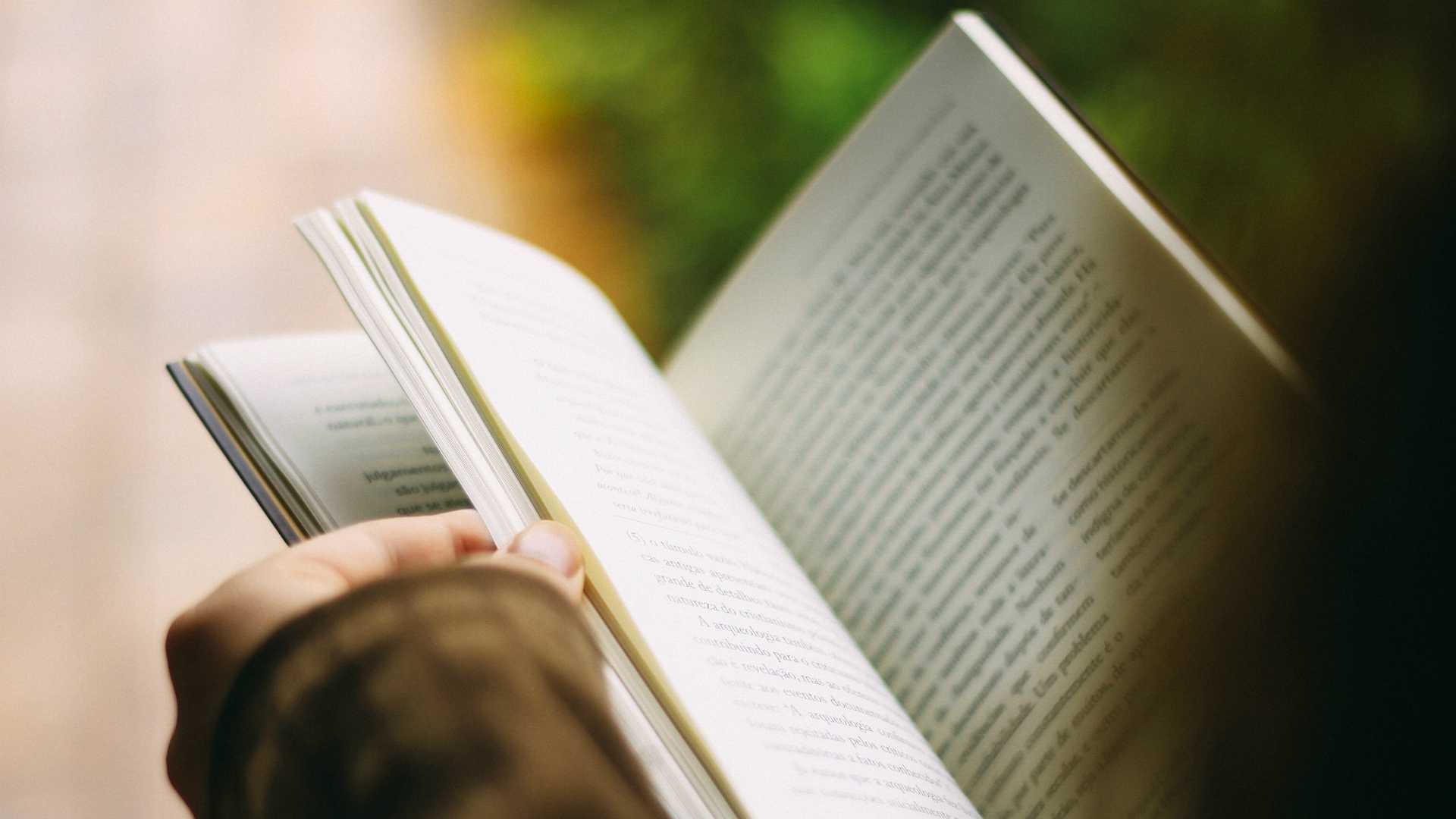 person reading a book