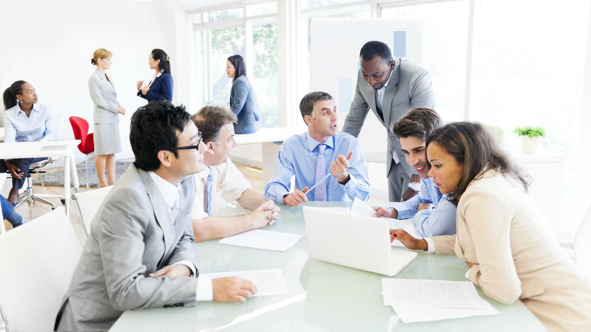 Group of Multi Ethnic Business People Having a Meeting