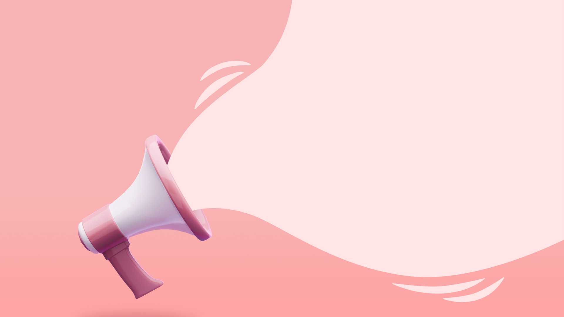 A megaphone concept image representing sharing thought leadership