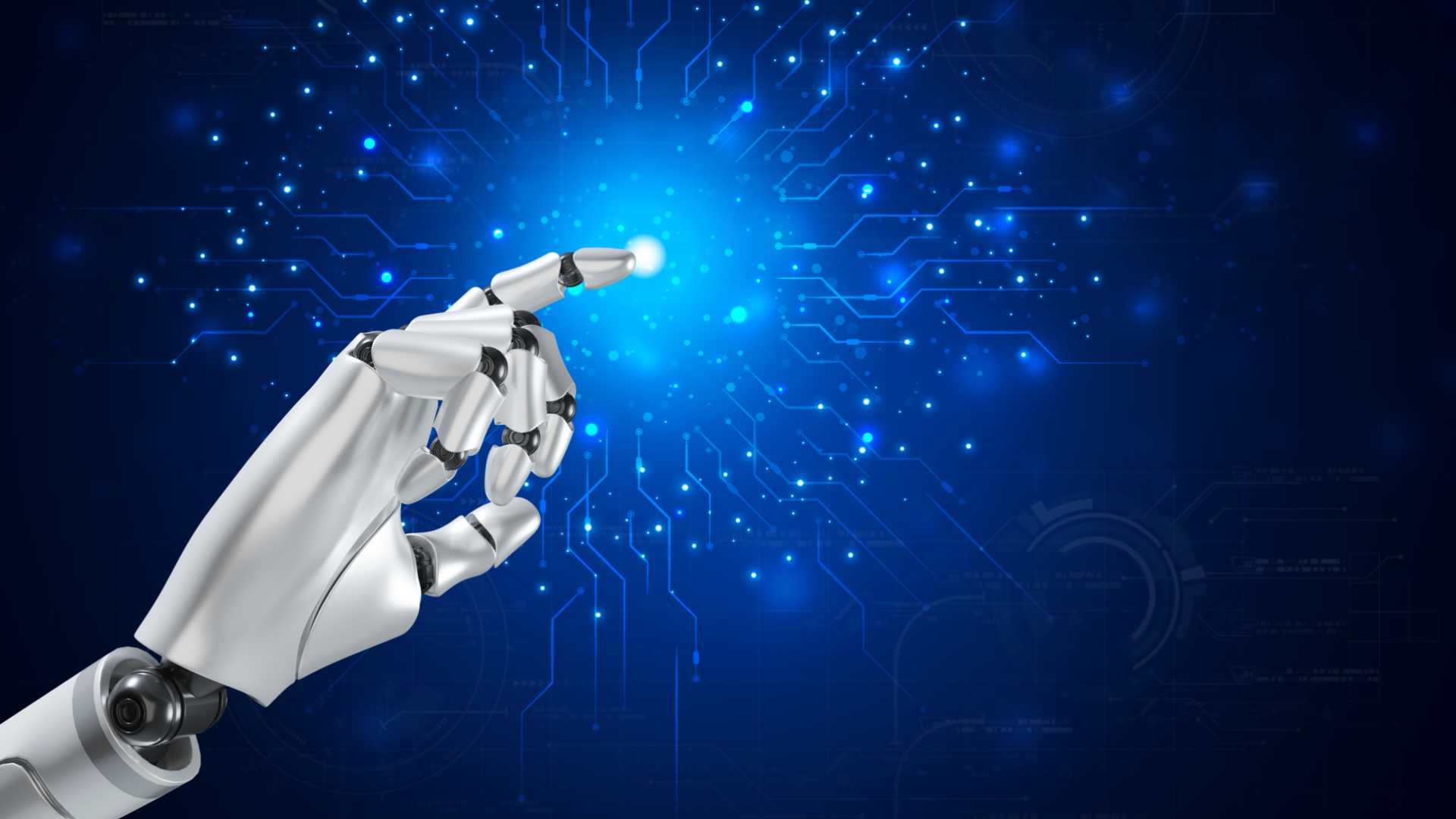 Robots using AI technology.