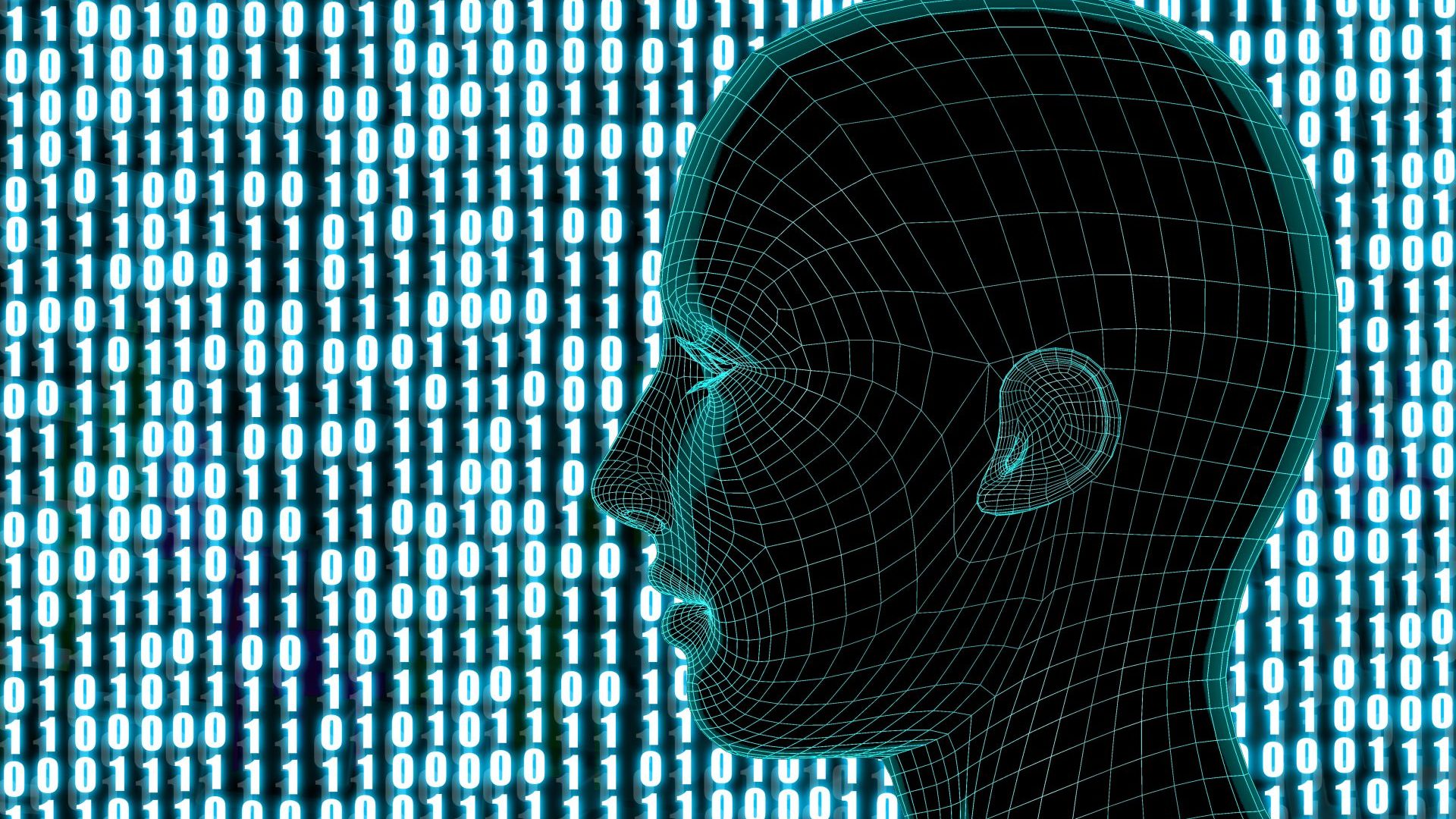 Robot AI looking at code