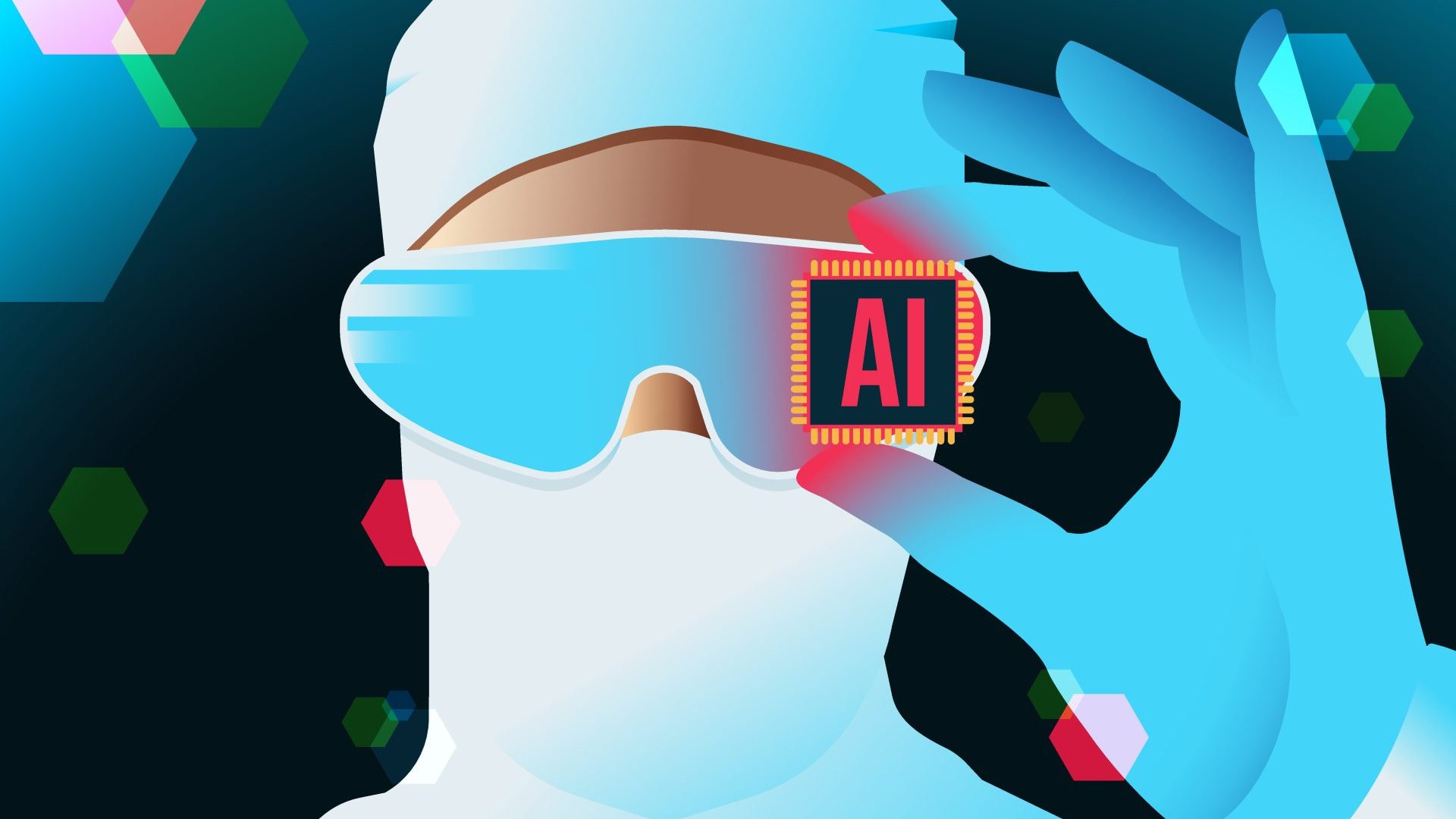 AI person using glasses.