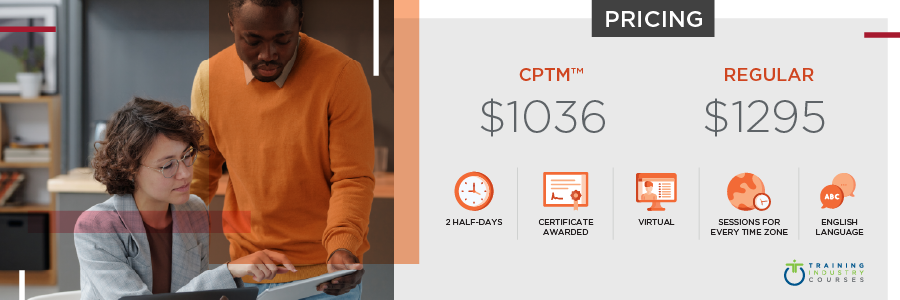 Learning Analytics Certificate: 2-Half Days, Certificate Awarded, Virtual, Sessions for Every Time Zone, English Language. Cost: $1036 for CPTMs or $1295