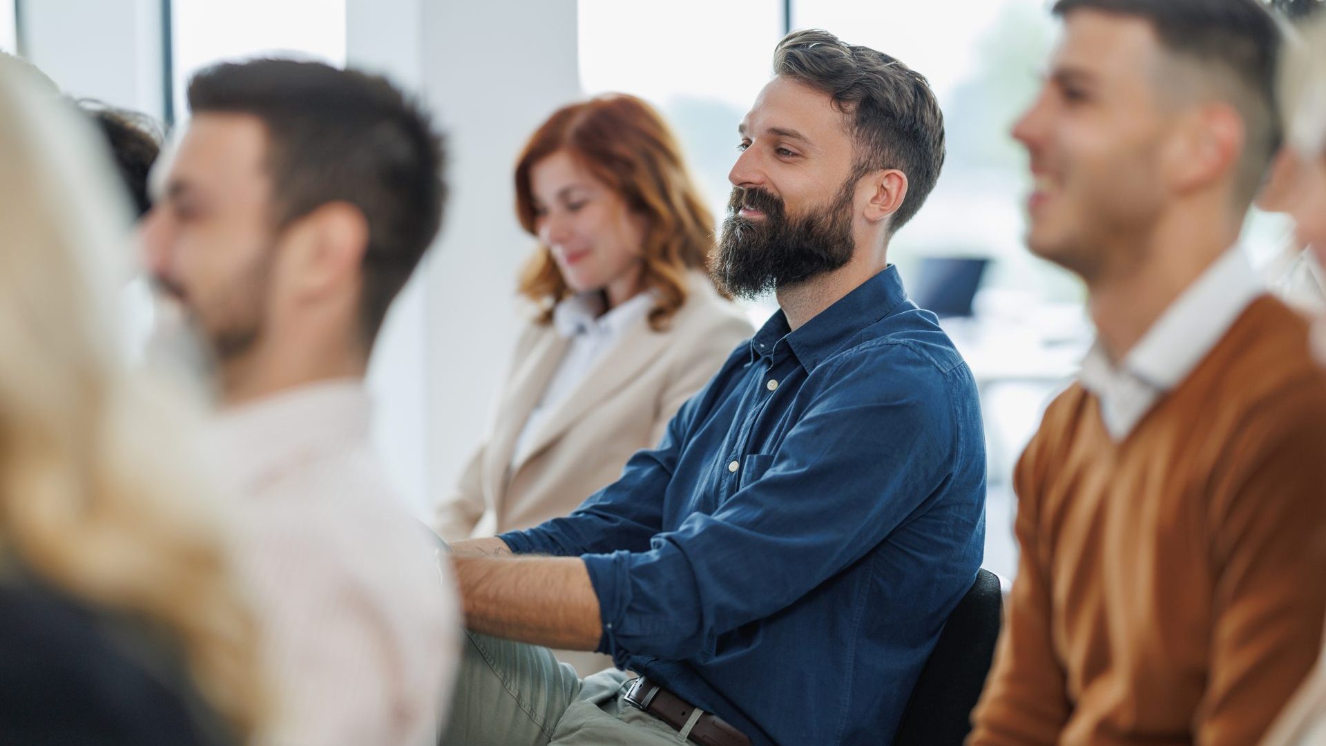 People in team meeting for leadership