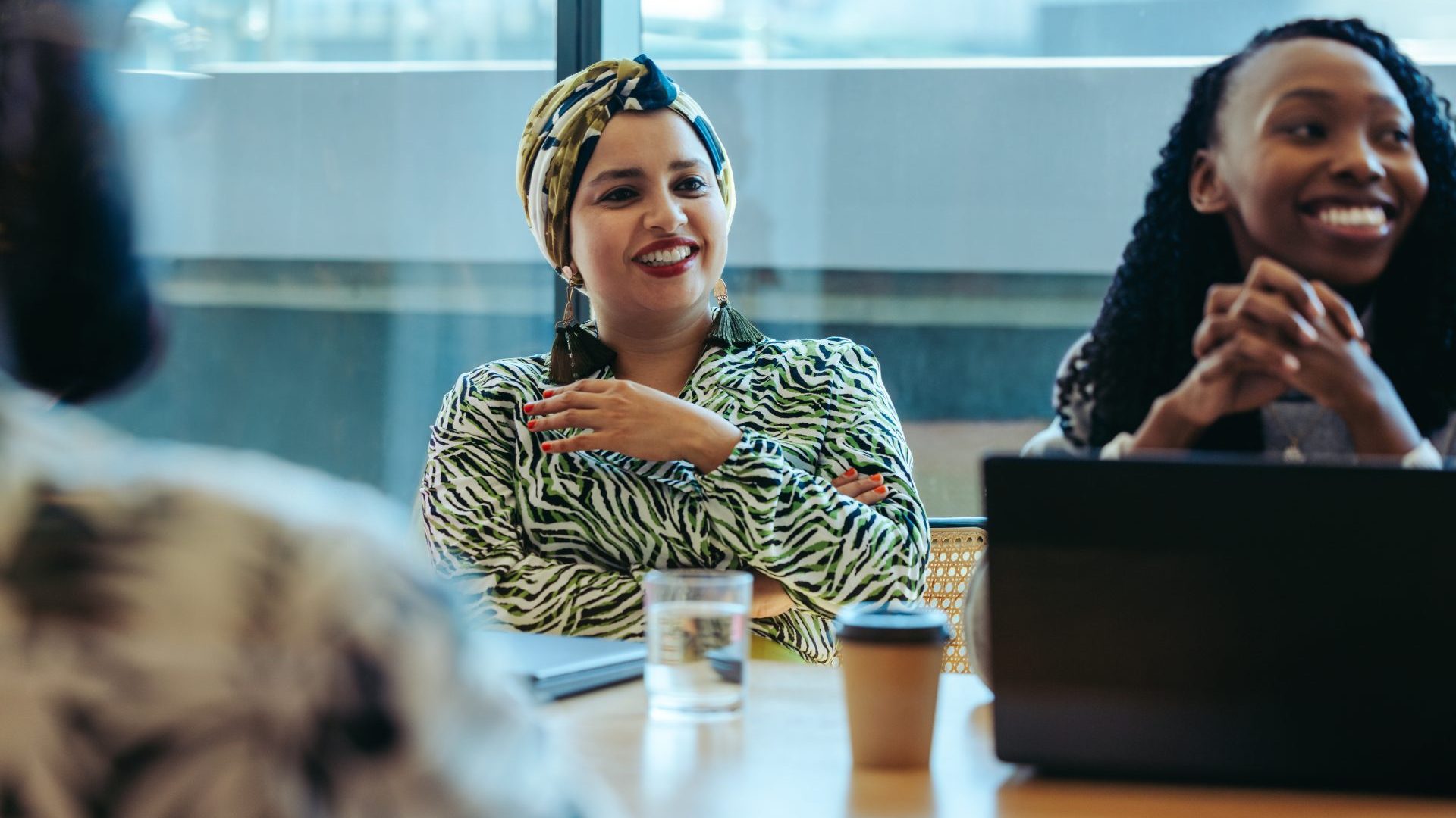 People in a team meeting.